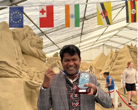 Sudarsan Pattnaik: 1st Indian to Win Fred Darrington Sand Art Award