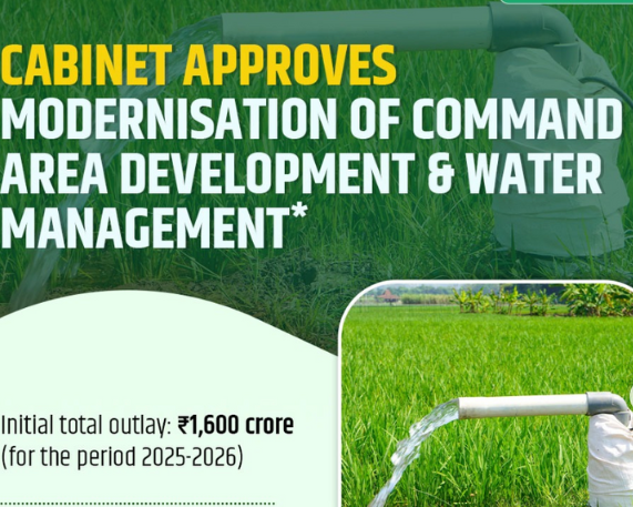 Modernisation of Command Area Development and Water Management approved
