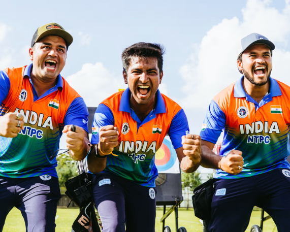 India Wins Historic Gold in Men’s Compound Archery at WC