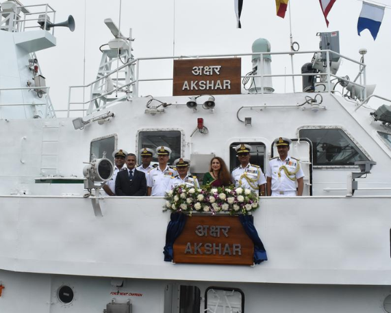 GSL’s Fast Patrol Vessel ‘ICGS Akshar’ Commissioned