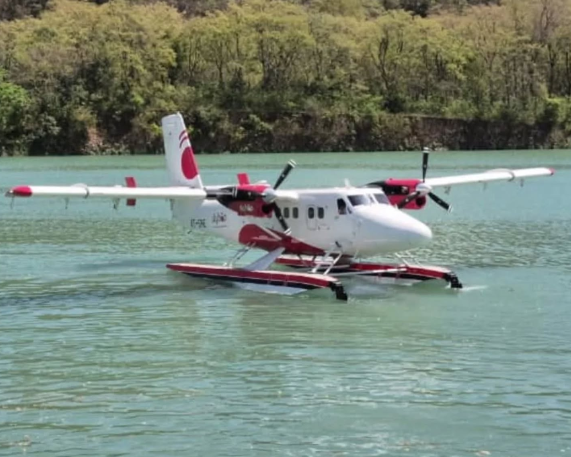Seaplane makes historic landing at Tehri Lake, Uttarakhand