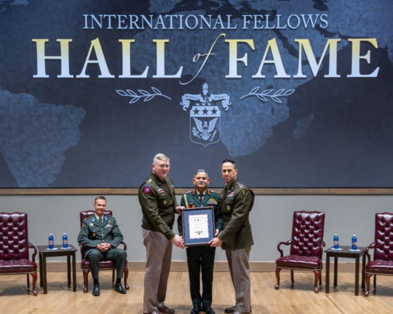 Indian Army Chief Inducted into US Army War College Hall of Fame