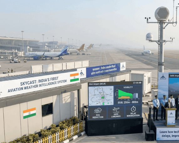 India Launches First SkyCast System at Delhi Airport
