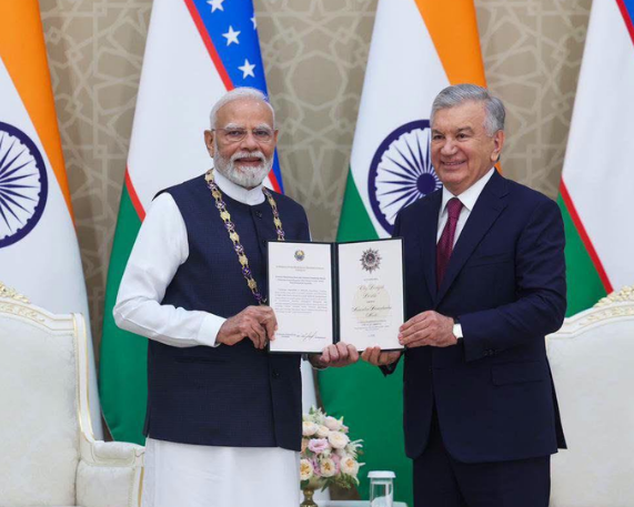 PM Modi Receives Uzbekistan’s ‘Oliy Darajali Do’stlik’ Order